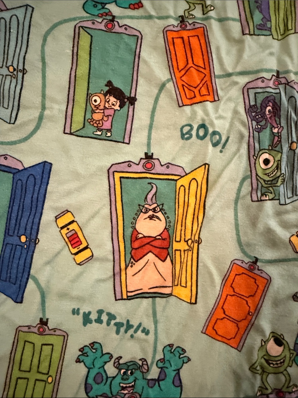 Little Sleepies Monsters Inc Scream Team bamboo pajama set, 2t - Picture 4 of 5